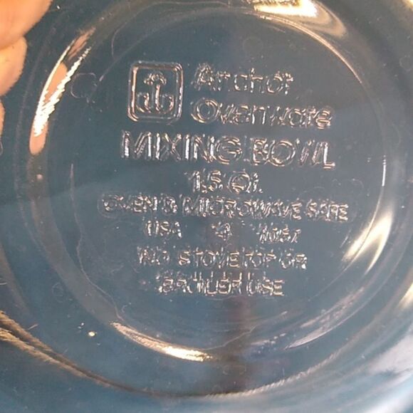 Anchor Hocking Clear Glass 1 QT and 1 1/2 QT Mixing Bowls Cottagecore - Picture 4 of 7